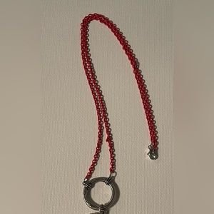 Enamel Beaded Changeable Charm Holder Necklace